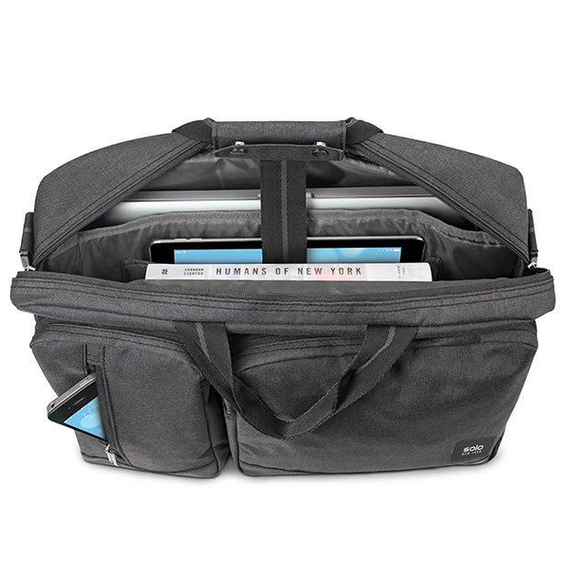 Solo New York Duane Hybrid 15.6" Briefcase Backpack - Grey