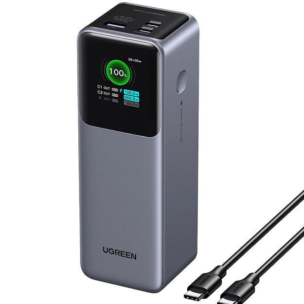 UGreen 25 000mAh 200W Nexode Power Bank With Smart Digital Display - Space Grey