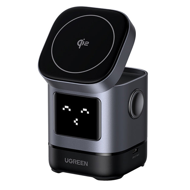 UGreen UNO 2-in-1 Magnetic Wireless Charging Station 15W Qi2 - Grey