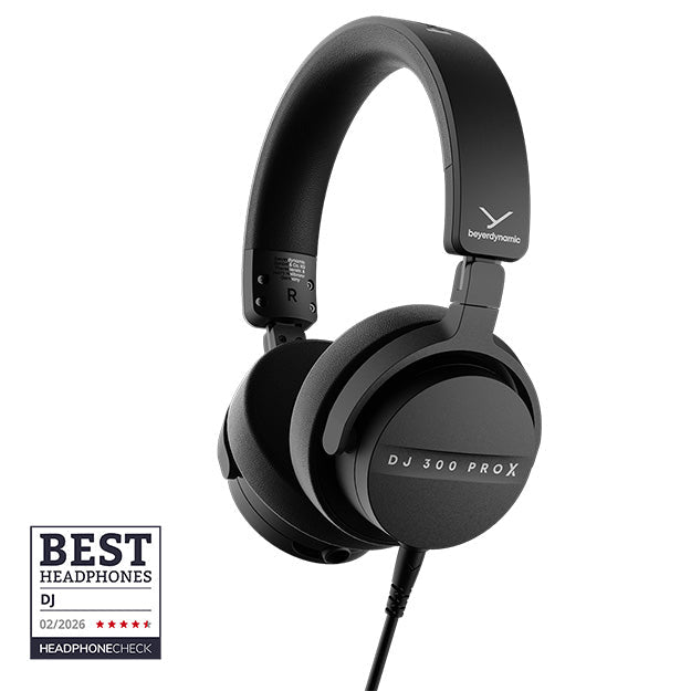 Beyerdynamic DJ 300 PRO X Professional 2-in-1 DJ On-Ear Wired Headphones - Black