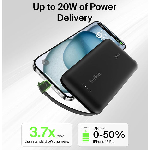 Belkin BoostCharge 10 000 mAh With USB-C Cable Power Bank