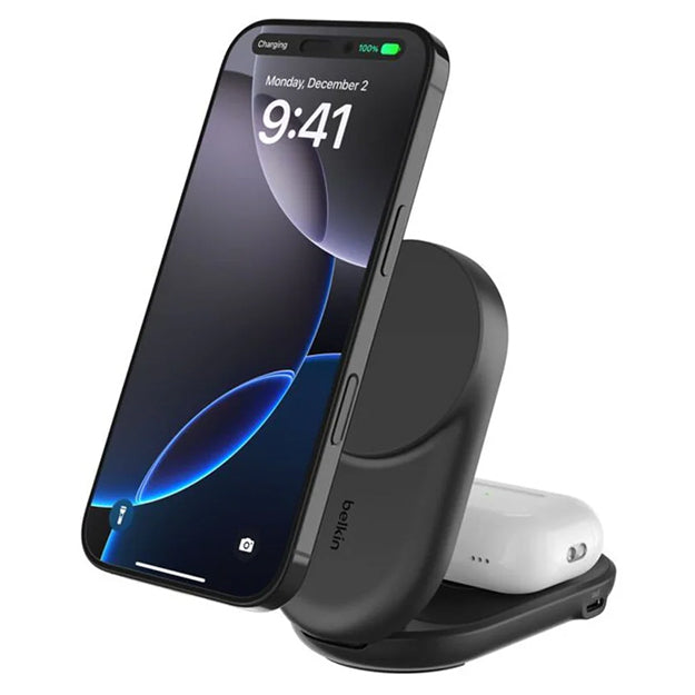 Belkin UltraCharge 25W 2-in-1 Qi2 Square Magnetic Wireless Charger