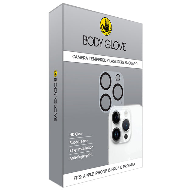 Body Glove Tempered Glass Camera Screen Protector For iPhone 15 Pro / 15 Pro Max - Clear