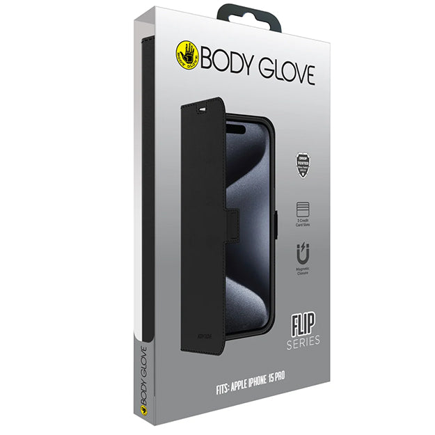 Body Glove Flip Series For iPhone 15 Pro - Black