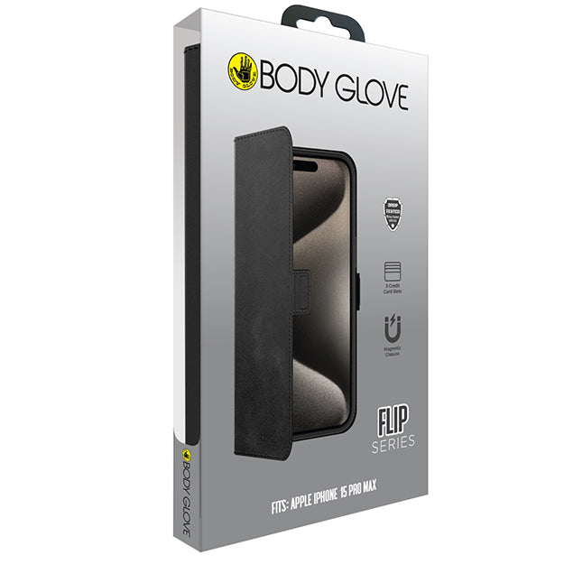 Body Glove Flip Series For iPhone 15 Pro Max - Black