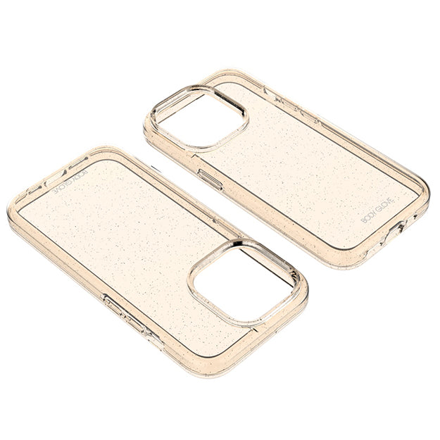 Body Glove Glitter2 Case For iPhone 15 Pro - Clear Rose Gold