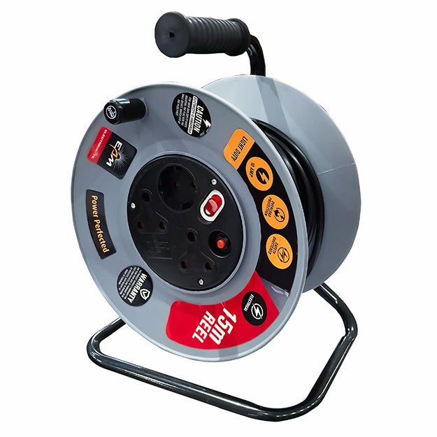 ElectricMate 10 Amp Extension Reel 15M - Grey