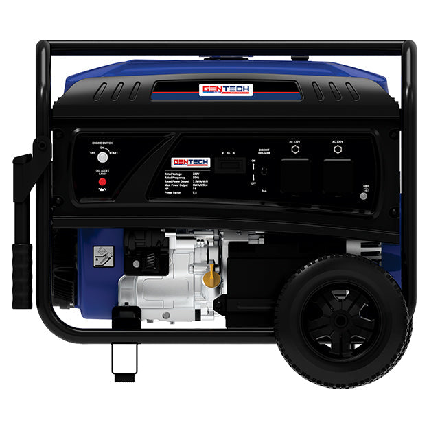 Gentech 8kVA Key Start Petrol Generator - Blue (Brand New - Damaged Box)