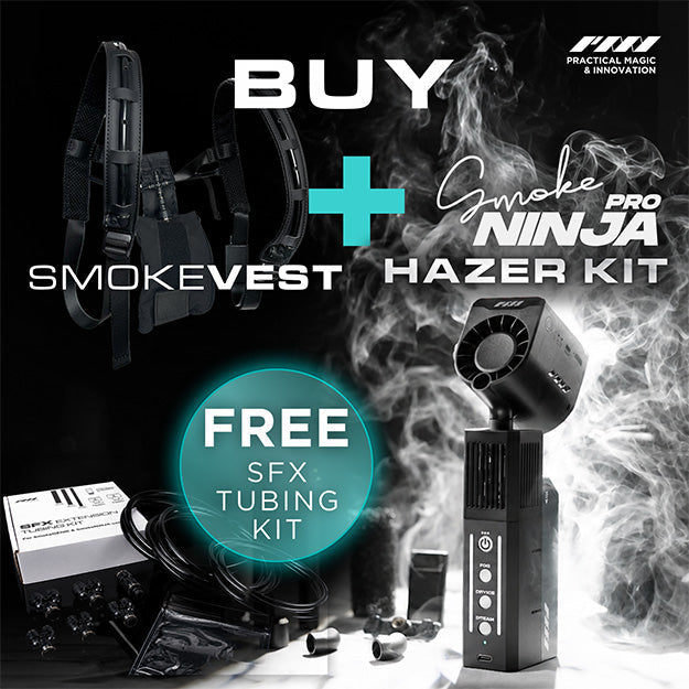 PMI Gear SmokeNINJA PRO Hazer Kit & Smoke Vest + SFX Tubing Kit Bundle