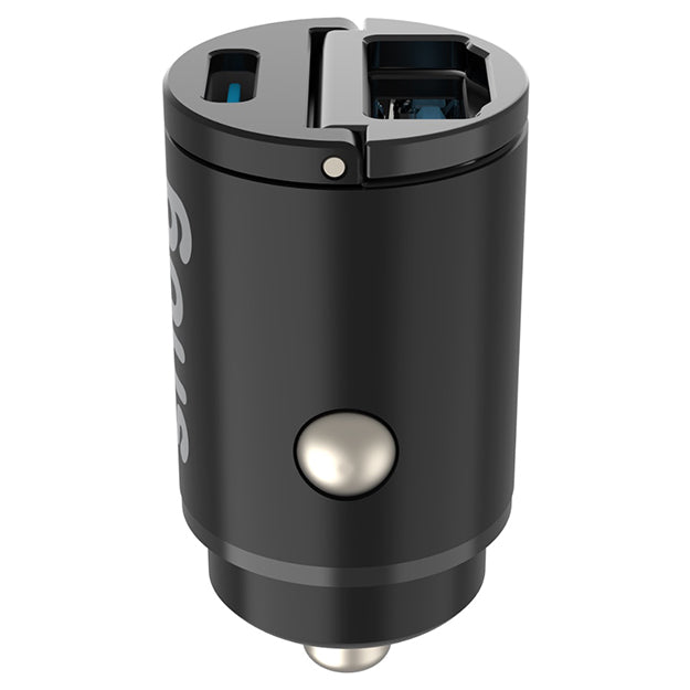 Snug Dual Port Mini Car Charger PD/USB 30W – Black