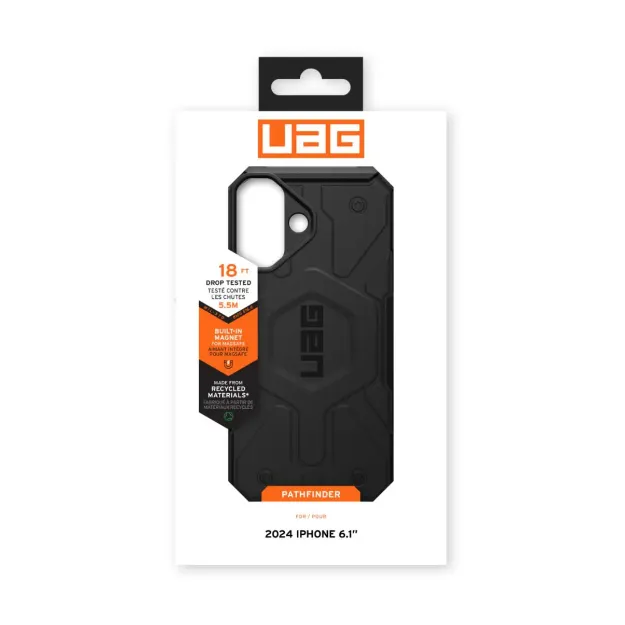 UAG Pathfinder MagSafe Case For iPhone 16 – Black