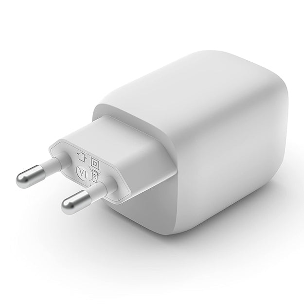 Belkin BoostCharge Pro 65W Dual Port USB-C PD GaN PPS Wall Charger - White