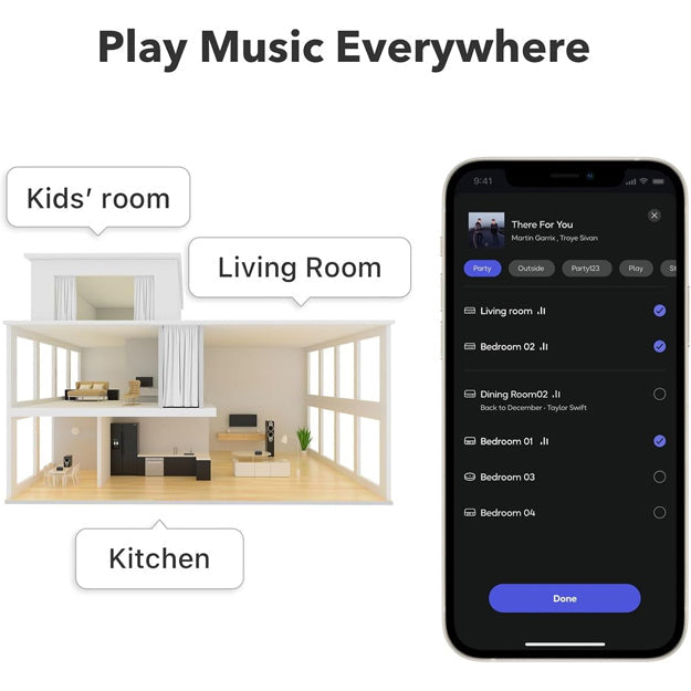WiiM Pro Plus AirPlay 2 Receiver & Multiroom WiFi Music Streamer - Black (Unboxed Deal)