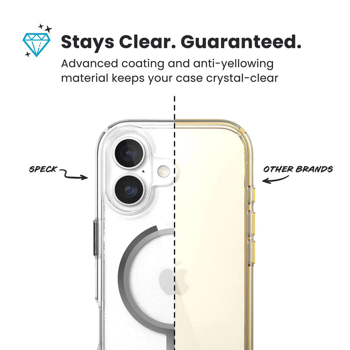 Speck Presidio Perfect-Clear Case With MagSafe For iPhone 17 - Clear