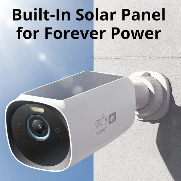 Eufy S330 EufyCam 3 Wireless Security Camera Kit With 2 x 4K Ultra HD Solar Powered Cameras - White