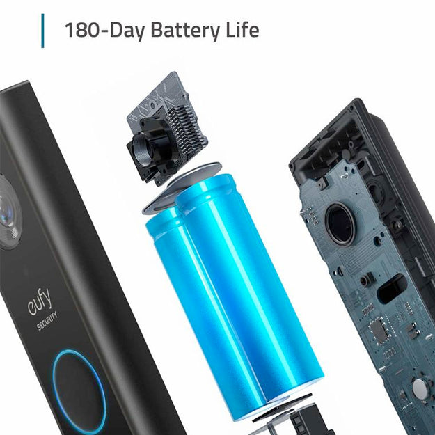 Eufy Video Doorbell 2K (Battery-Powered) With Homebase - Black