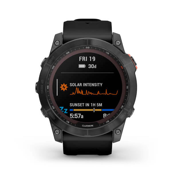 Garmin Fenix 7X Solar Multisport GPS Watch - Slate Grey With Black Band