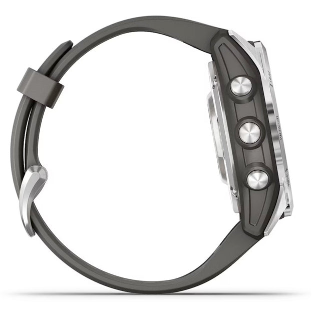 Garmin Fenix 7S Pro 42mm –  Silver With Graphite Band (Solar Edition)