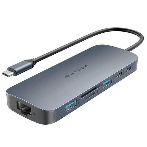 HyperDrive Next 11 Port Dual 4K60Hz HDMI USB-C Hub - Midnight Grey
