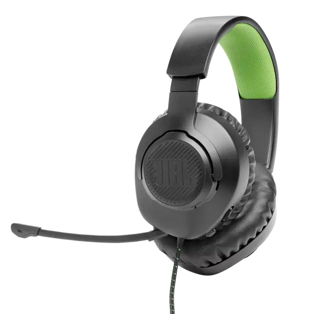 JBL Quantum 100X Console Wired Over-Ear Gaming Headset With Detachable Mic - Black/Green