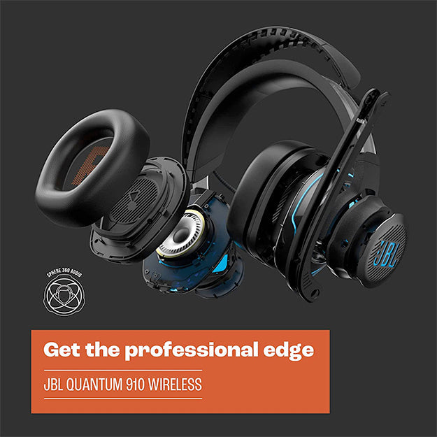JBL Quantum 910 Wireless Over-Ear ANC Gaming Headset - Black — Macnificent